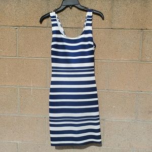Blue stripped Bodycon Mini Dress